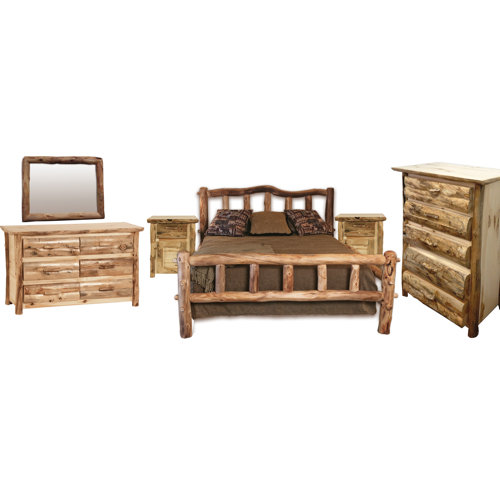 Millwood Pines lavalley Platform Solid Wood 4 Piece Bedroom Set Wayfair